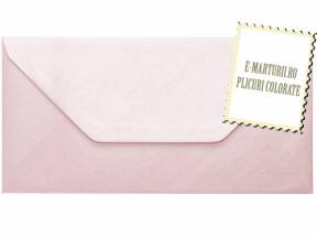 Plic DL/Plicuri DL colorate invitatii nunta, botez / felicitare . Plicuri roz sidef 110x220 mm (DL)