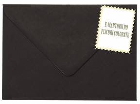Plicuri colorate invitatii/felicitare. Plicuri negre 133 x 184mm (I8)