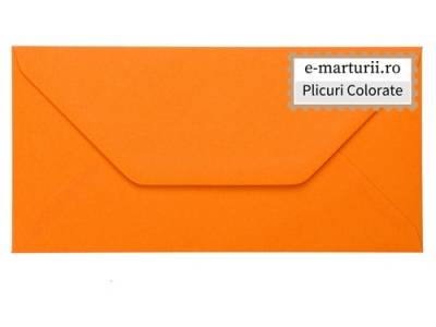 Plic DL/Plicuri DL colorate invitatii/felicitare. Plicuri portocalii 110x220 mm (DL)